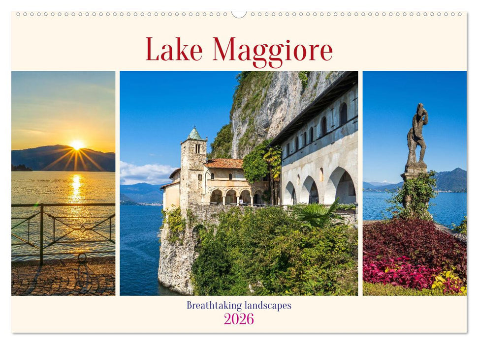 Lake Maggiore - Breathtaking landscapes (CALVENDO Monthly Calendar 2026)