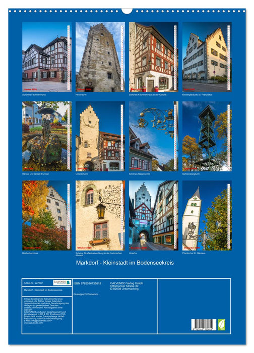 Markdorf - Kleinstadt im Bodenseekreis (CALVENDO Wandkalender 2026)