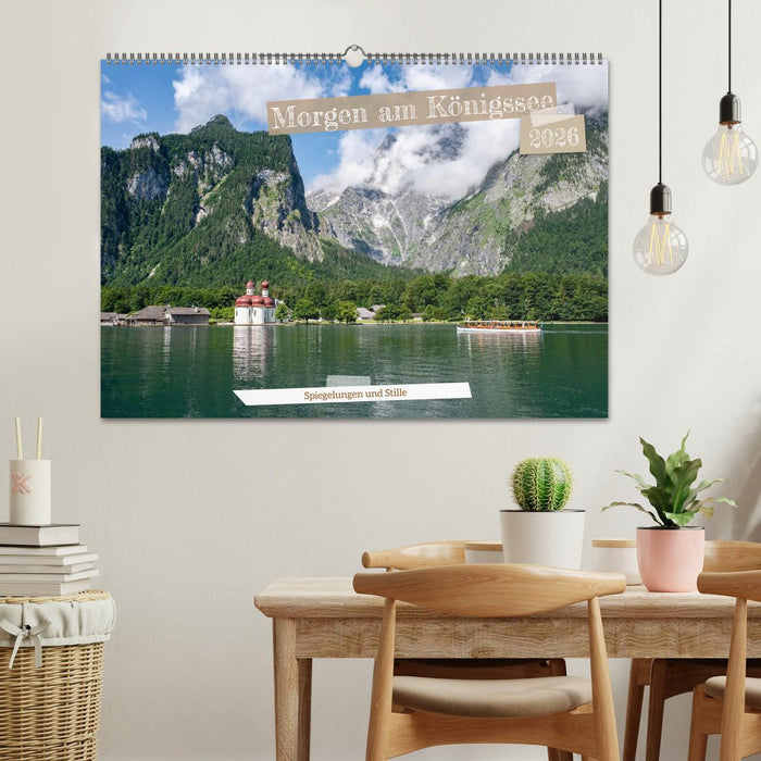 Morgen am Königssee - Spiegelungen und Stille (CALVENDO Wandkalender 2026)