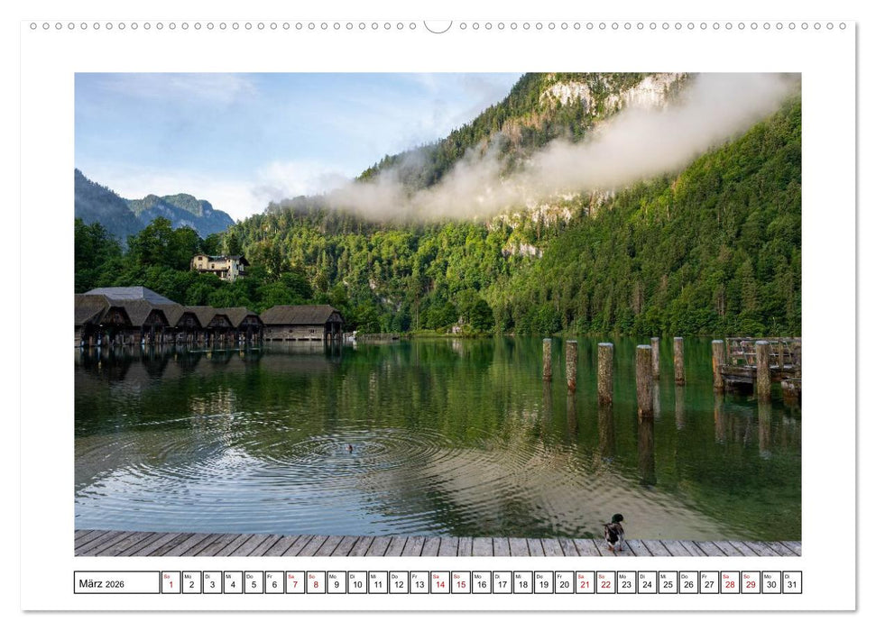 Morgen am Königssee - Spiegelungen und Stille (CALVENDO Wandkalender 2026)