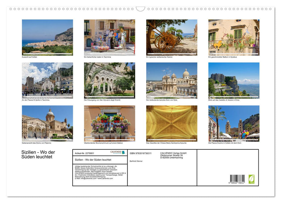 Sizilien - Wo der Süden leuchtet (CALVENDO Wandkalender 2026)