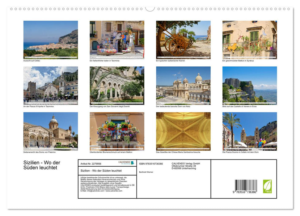 Sizilien - Wo der Süden leuchtet (CALVENDO Premium Wandkalender 2026)