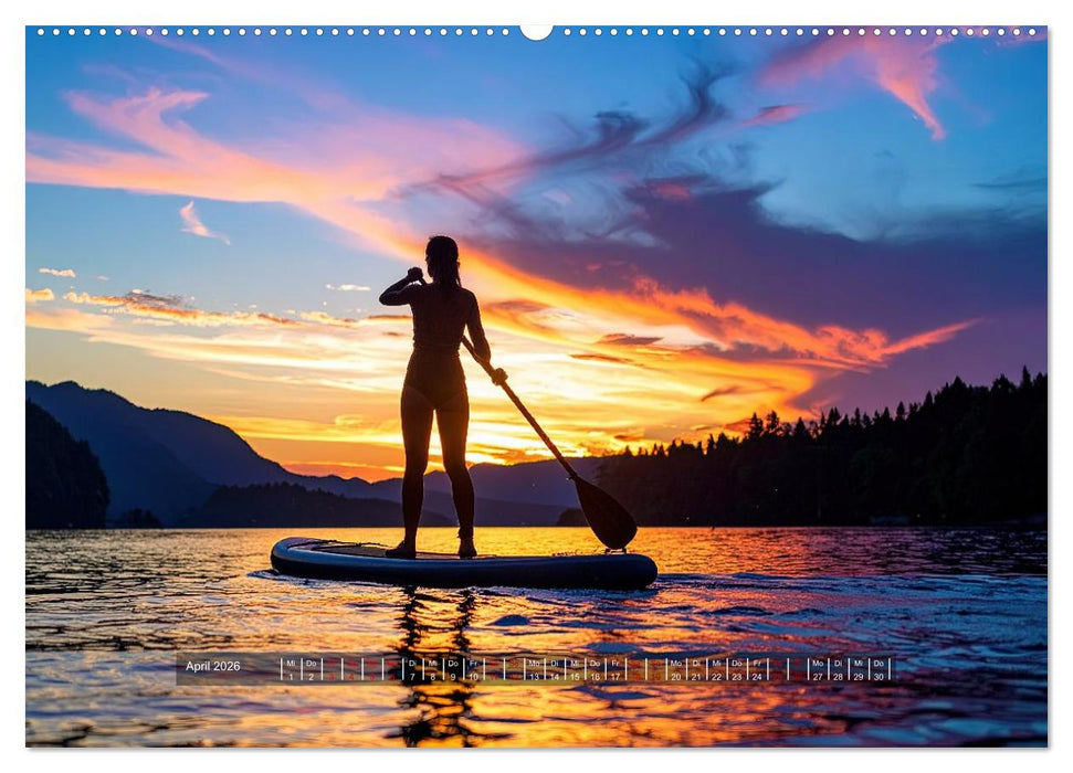 Im Fluss der Zeit – SUP-Momente zum Durchatmen (CALVENDO Wandkalender 2026)