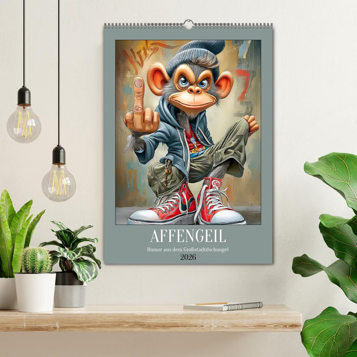 Affengeil. Humor aus dem Großstadtdschungel (CALVENDO Wandkalender 2026)