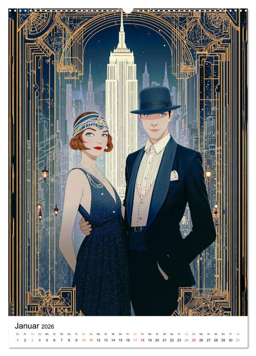 Art Deco - Glamour, Geometrie und Goldstaub (CALVENDO Wandkalender 2026)