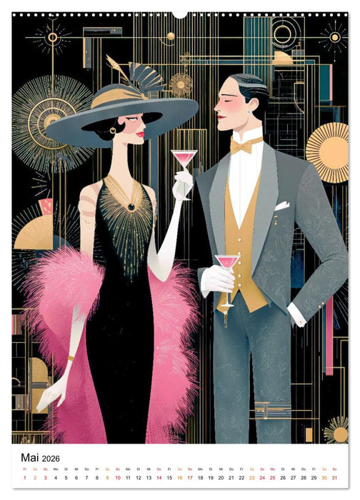 Art Deco - Glamour, Geometrie und Goldstaub (CALVENDO Wandkalender 2026)