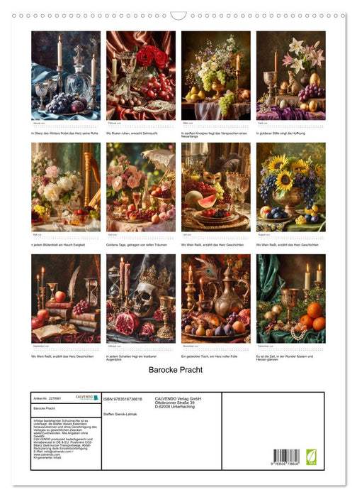 Barocke Pracht (CALVENDO Wandkalender 2026)