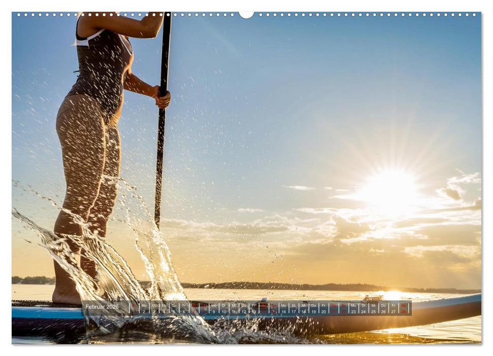 Im Fluss der Zeit – SUP-Momente zum Durchatmen (CALVENDO Premium Wandkalender 2026)
