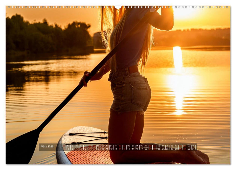 Im Fluss der Zeit – SUP-Momente zum Durchatmen (CALVENDO Premium Wandkalender 2026)