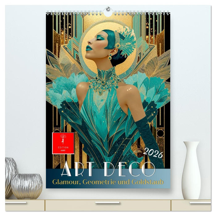 Art Deco - Glamour, Geometrie und Goldstaub (CALVENDO Premium Wandkalender 2026)