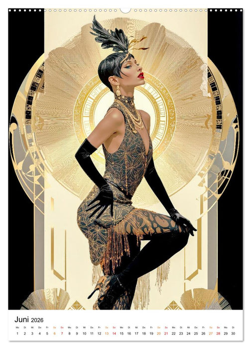 Art Deco - Glamour, Geometrie und Goldstaub (CALVENDO Premium Wandkalender 2026)