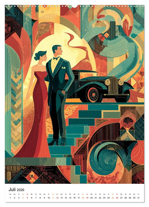 Art Deco - Glamour, Geometrie und Goldstaub (CALVENDO Premium Wandkalender 2026)
