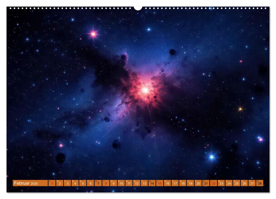 Gammablitze im Universum (CALVENDO Premium Wandkalender 2026)
