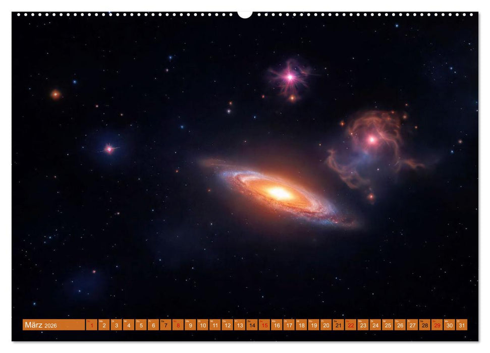 Gammablitze im Universum (CALVENDO Premium Wandkalender 2026)