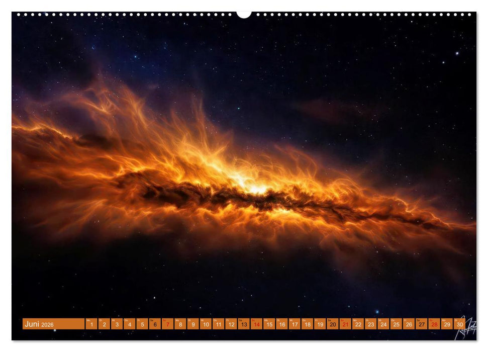 Gammablitze im Universum (CALVENDO Premium Wandkalender 2026)