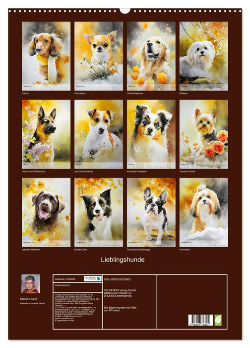 Lieblingshunde (CALVENDO Wandkalender 2026)