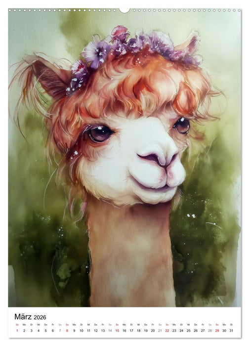 Alpakaliebe (CALVENDO Wandkalender 2026)