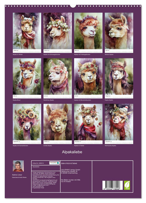 Alpakaliebe (CALVENDO Premium Wandkalender 2026)