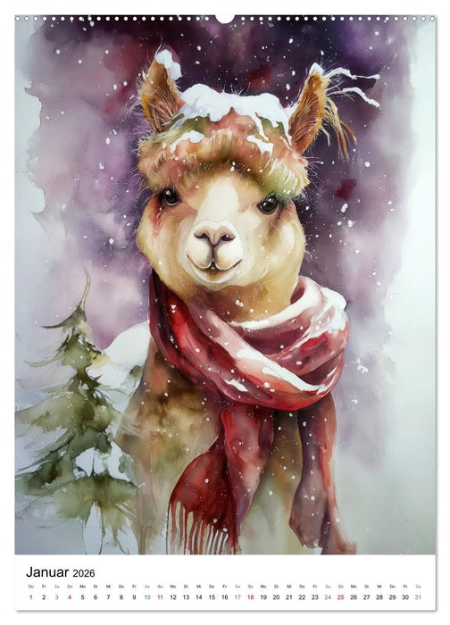 Alpakaliebe (CALVENDO Premium Wandkalender 2026)