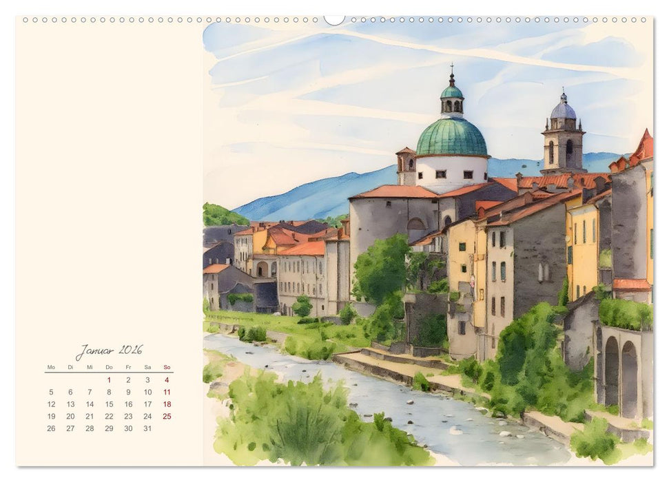 Rundreise durch die Toskana (CALVENDO Wandkalender 2026)