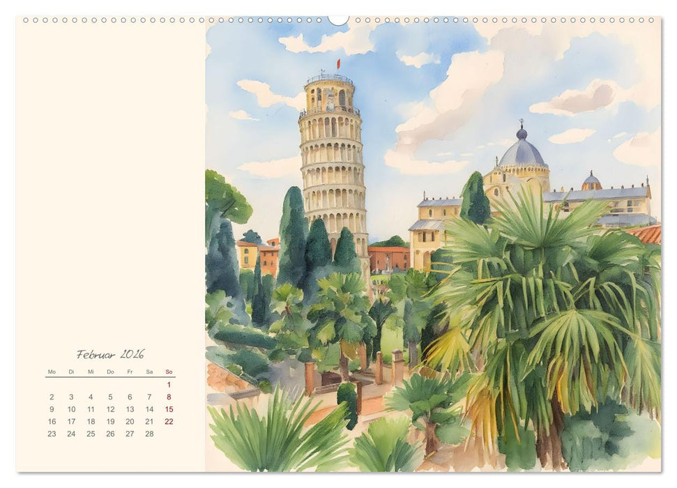 Rundreise durch die Toskana (CALVENDO Wandkalender 2026)