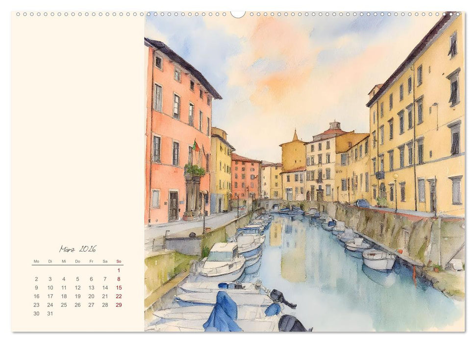 Rundreise durch die Toskana (CALVENDO Premium Wandkalender 2026)