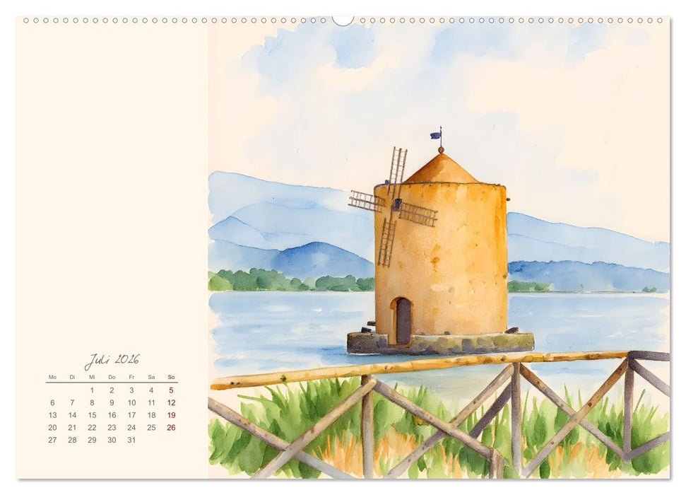 Rundreise durch die Toskana (CALVENDO Premium Wandkalender 2026)