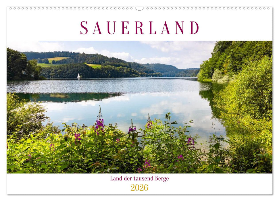 Sauerland - Land der tausend Berge (CALVENDO Wandkalender 2026)