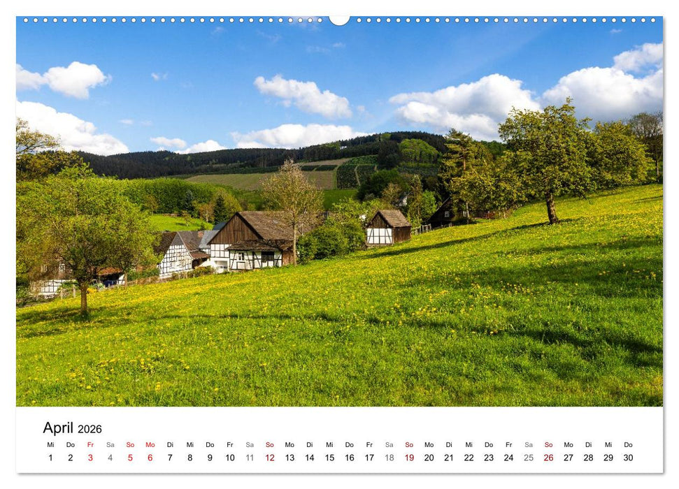 Sauerland - Land der tausend Berge (CALVENDO Premium Wandkalender 2026)