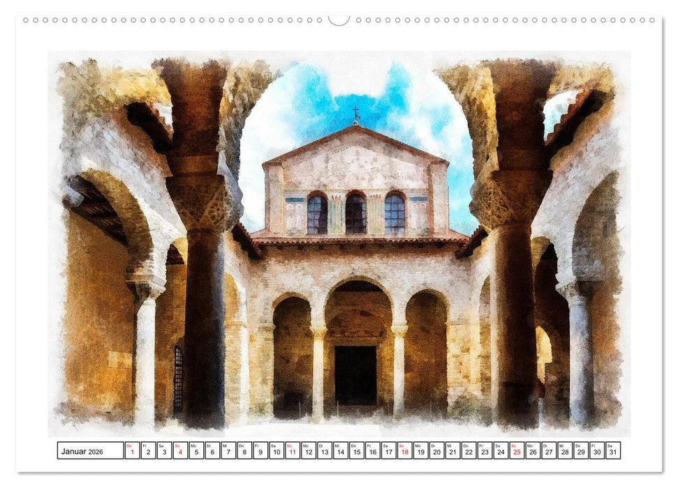 Fünfzehn Jahrhunderte Kirchenbau (CALVENDO Premium Wandkalender 2026)