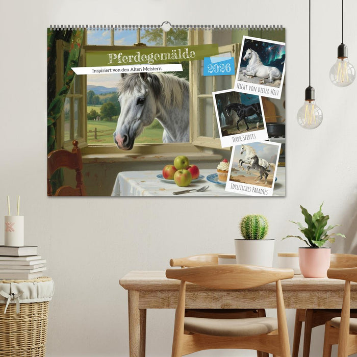 Pferdegemälde, inspiriert von den Alten Meistern (CALVENDO Wandkalender 2026)