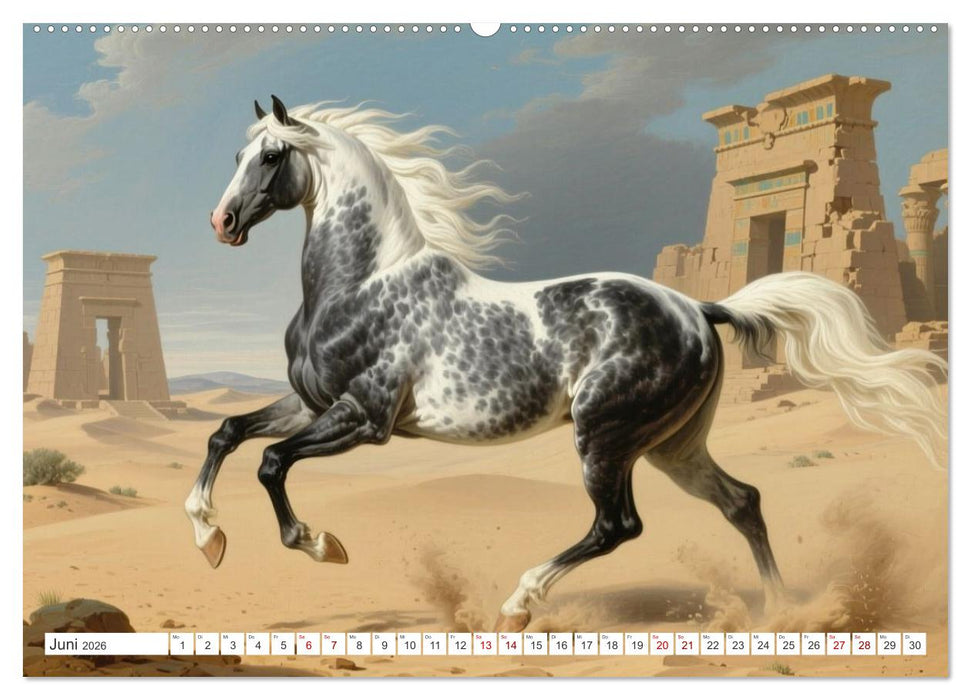 Pferdegemälde, inspiriert von den Alten Meistern (CALVENDO Wandkalender 2026)