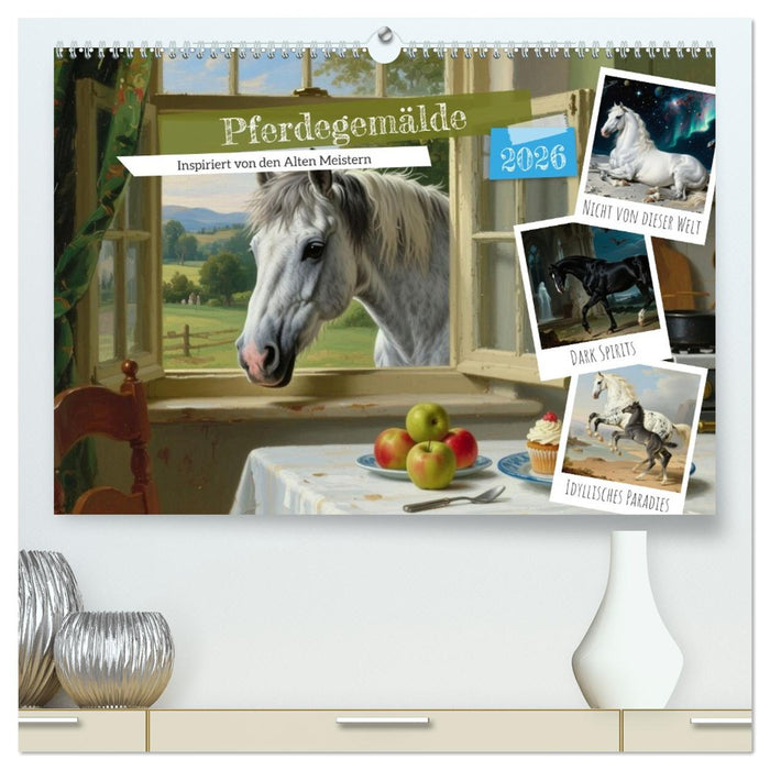 Pferdegemälde, inspiriert von den Alten Meistern (CALVENDO Premium Wandkalender 2026)