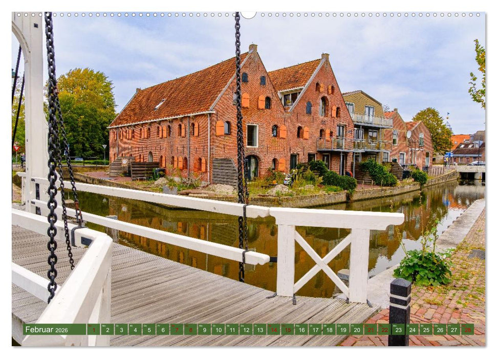 Ein Blick auf Franeker in Friesland (CALVENDO Premium Wandkalender 2026)