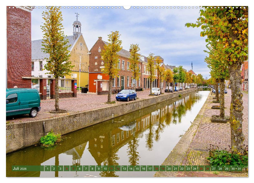 Ein Blick auf Franeker in Friesland (CALVENDO Premium Wandkalender 2026)