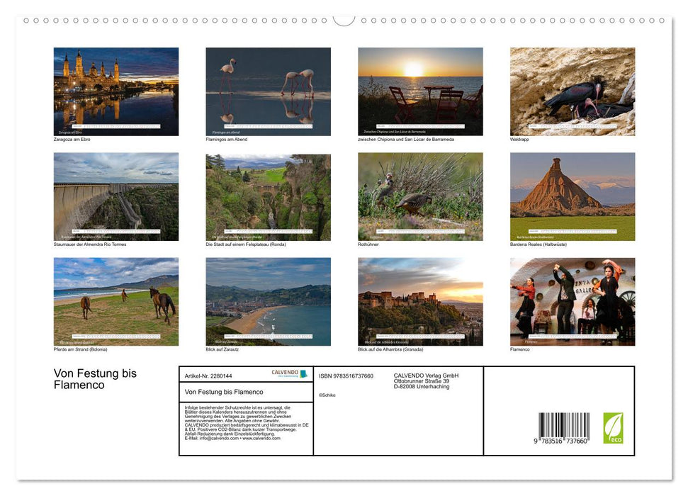 Von Festung bis Flamenco (CALVENDO Premium Wandkalender 2026)