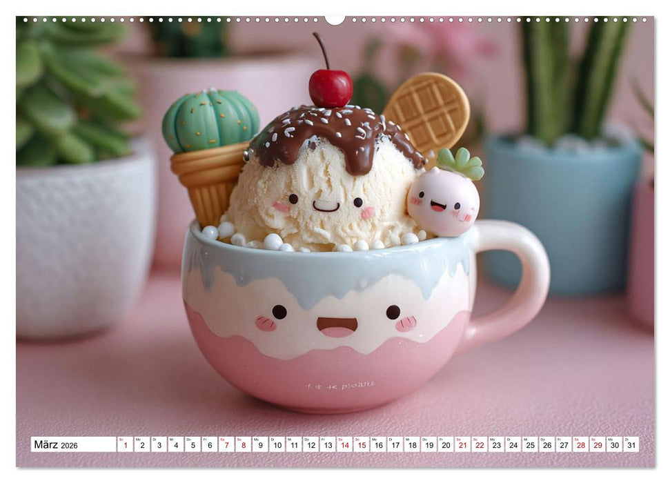 Kawaii-Glücksmomente (CALVENDO Premium Wandkalender 2026)