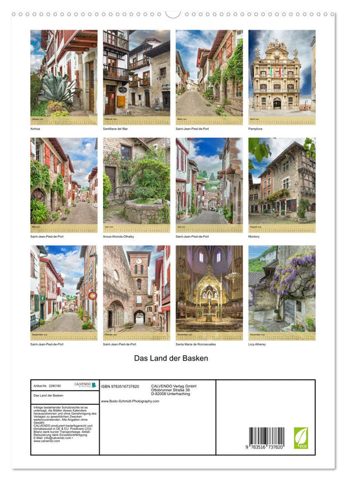 Das Land der Basken (CALVENDO Premium Wandkalender 2026)