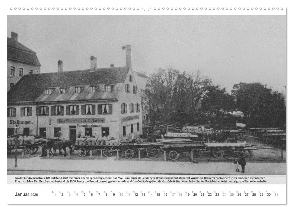 Historisches München - Alte Münchner Brauereien, Brauhäuser und Bierpaläste (CALVENDO Wandkalender 2026)