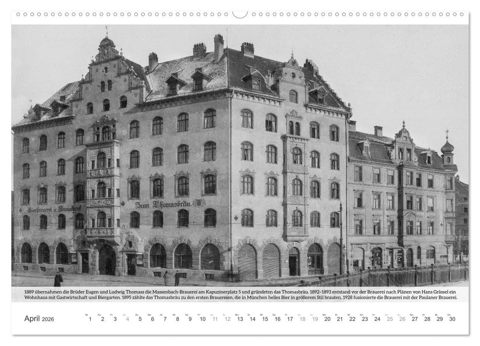 Historisches München - Alte Münchner Brauereien, Brauhäuser und Bierpaläste (CALVENDO Wandkalender 2026)