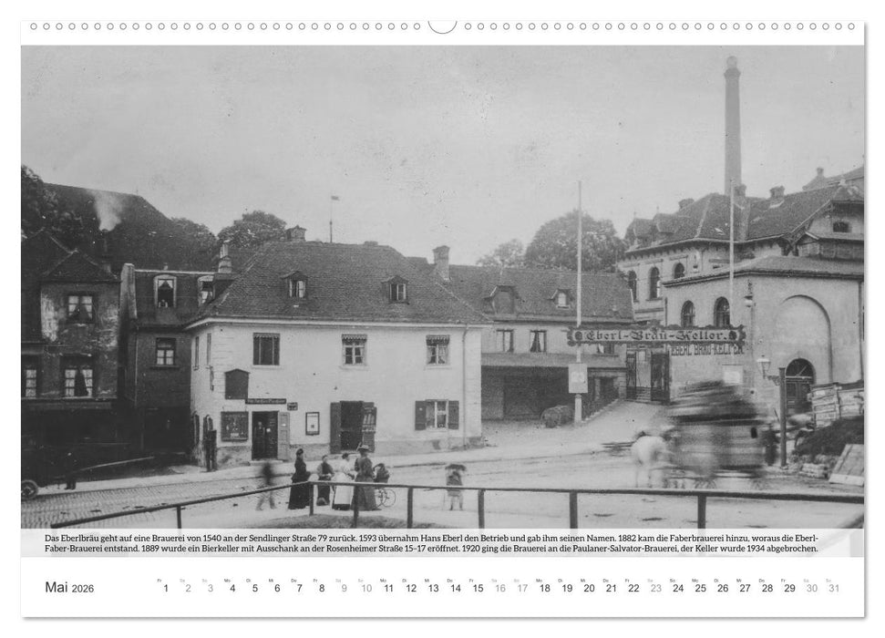 Historisches München - Alte Münchner Brauereien, Brauhäuser und Bierpaläste (CALVENDO Wandkalender 2026)