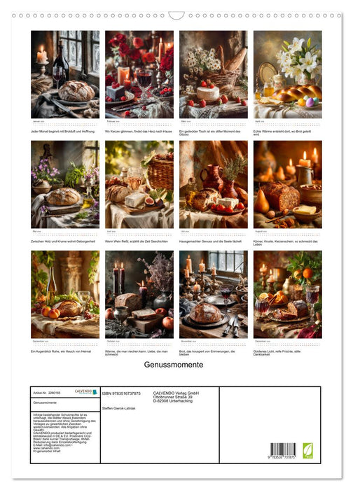 Genussmomente (CALVENDO Wandkalender 2026)