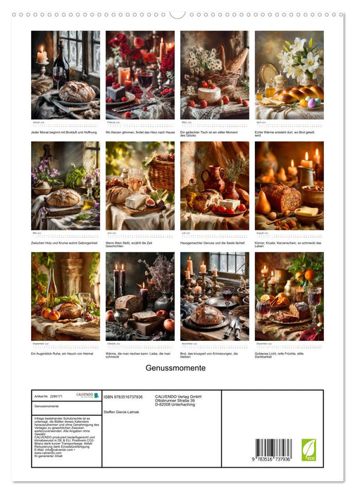 Genussmomente (CALVENDO Premium Wandkalender 2026)