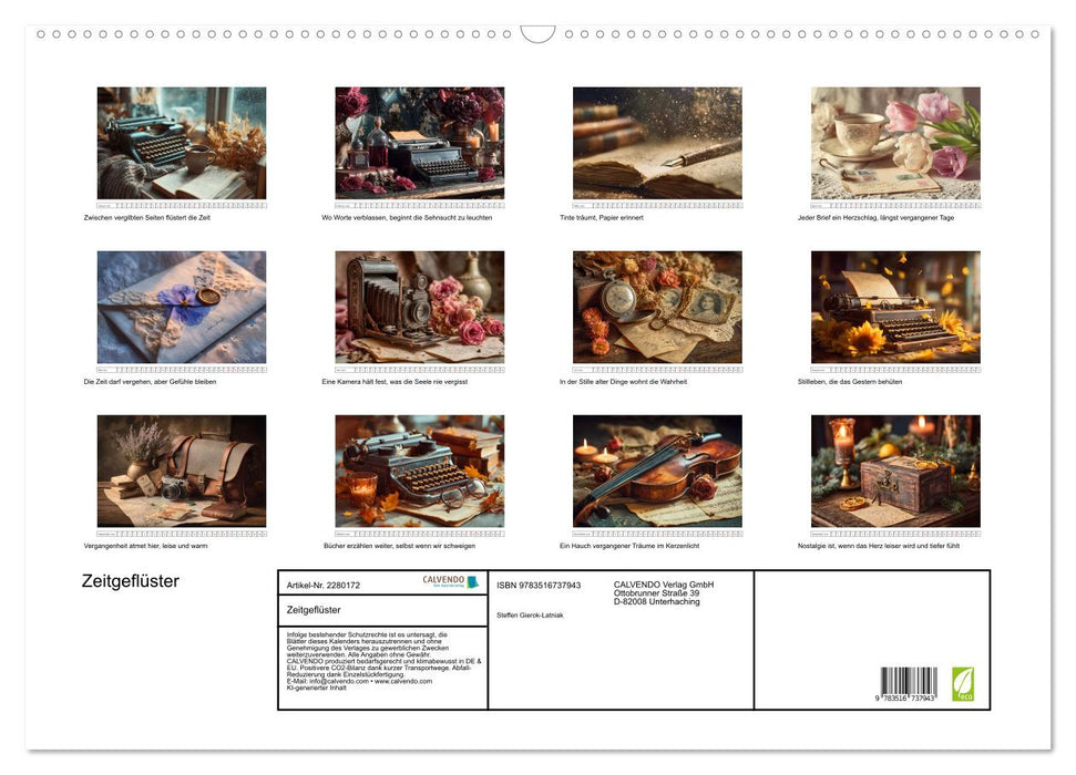 Zeitgeflüster (CALVENDO Wandkalender 2026)