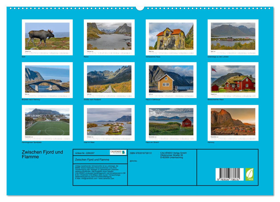 Zwischen Fjord und Flamme (CALVENDO Premium Wandkalender 2026)