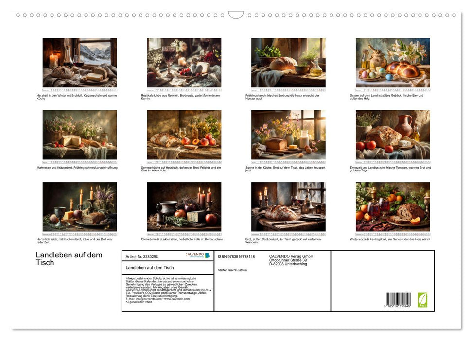 Landleben auf dem Tisch (CALVENDO Wandkalender 2026)