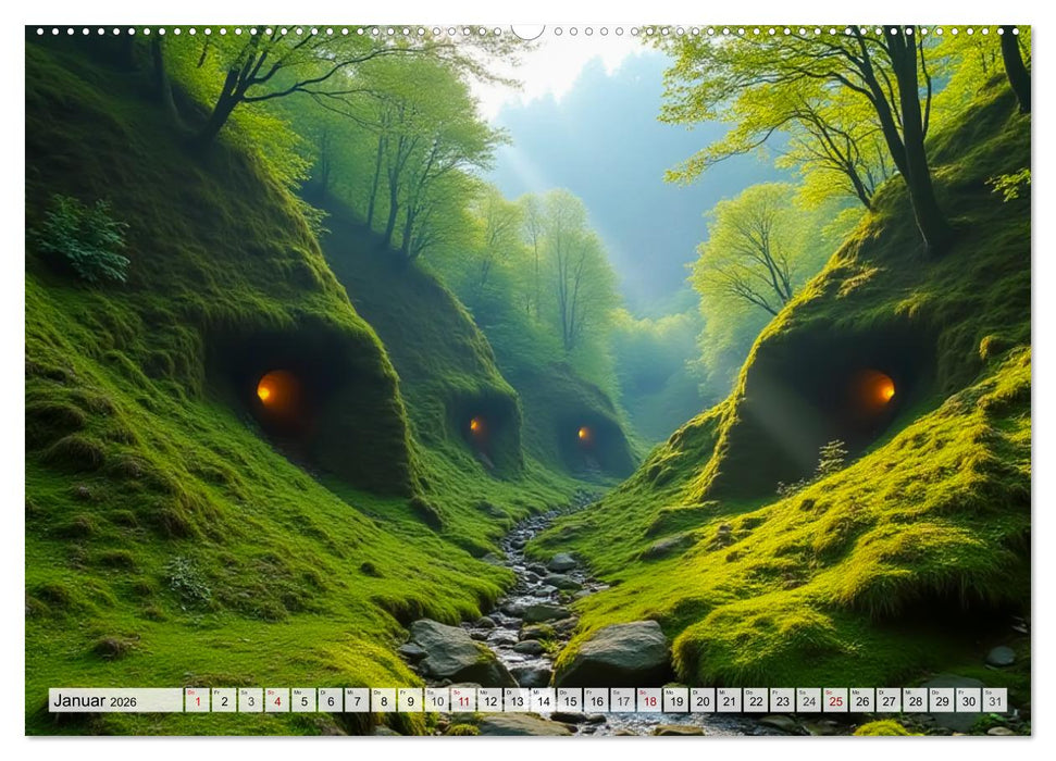Fabelhafte Orte – Landschaften aus Märchen und Sagen (CALVENDO Premium Wandkalender 2026)