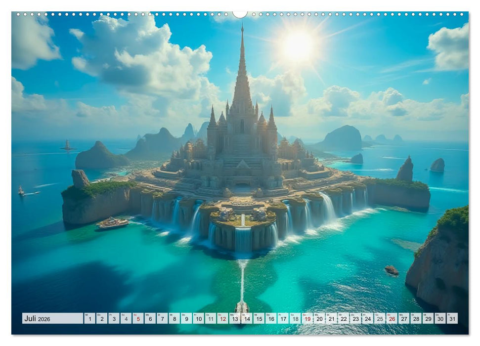 Fabelhafte Orte – Landschaften aus Märchen und Sagen (CALVENDO Premium Wandkalender 2026)