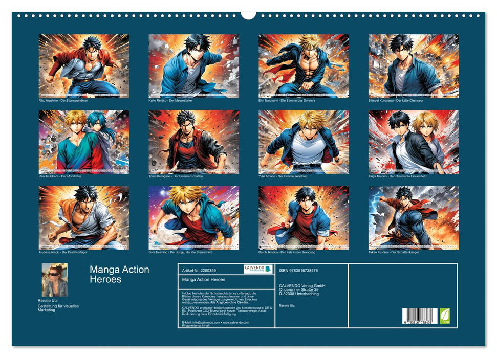 Manga Action Heroes (CALVENDO Wandkalender 2026)