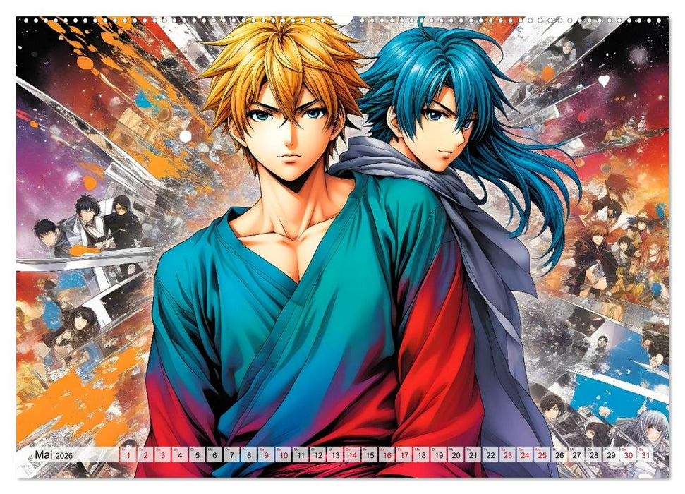 Manga Action Heroes (CALVENDO Wandkalender 2026)